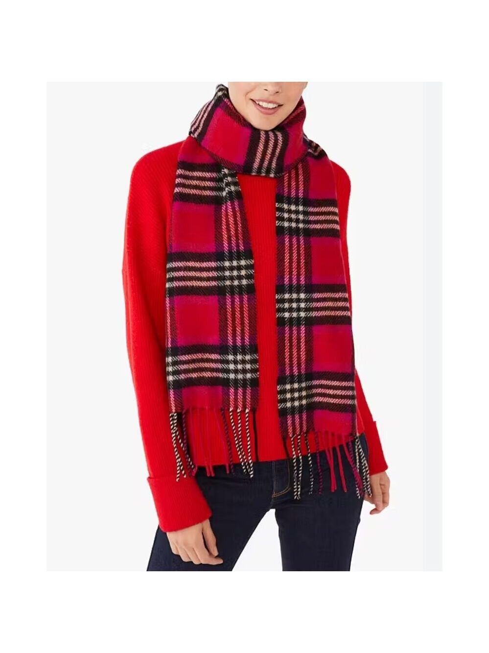 KATE SPADE WOOL PLAID SCARF